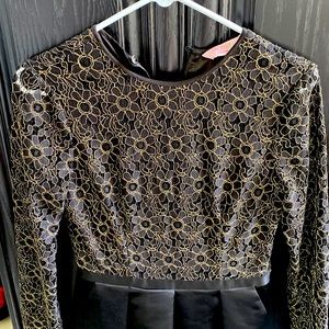 Ted Baker Gold and Black Dress